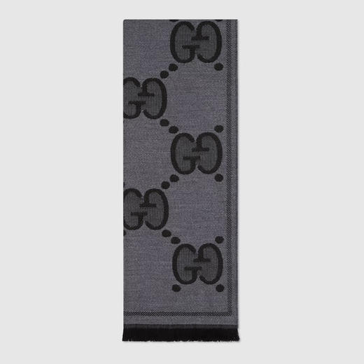 GUCCI 古驰 男士GG羊毛提花围巾 混色 598189 4G200 1460 商品图1