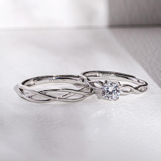 FANCI范琦 双生相伴对戒925银开口戒指设计感小众送女友礼物 商品图2