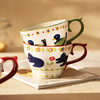 摩登主妇原创釉下彩马克杯家用早餐杯咖啡杯子复古陶瓷杯创意水杯 商品缩略图4