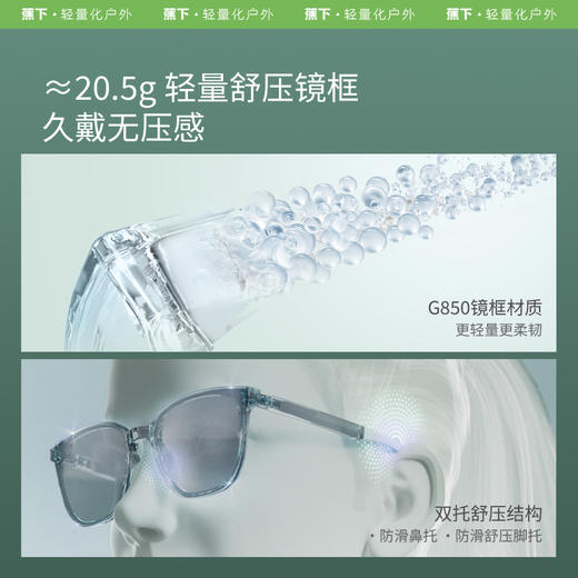 蕉下方圆中框折叠墨镜女FO31024防紫外线轻巧防晒开车偏光太阳镜 商品图3