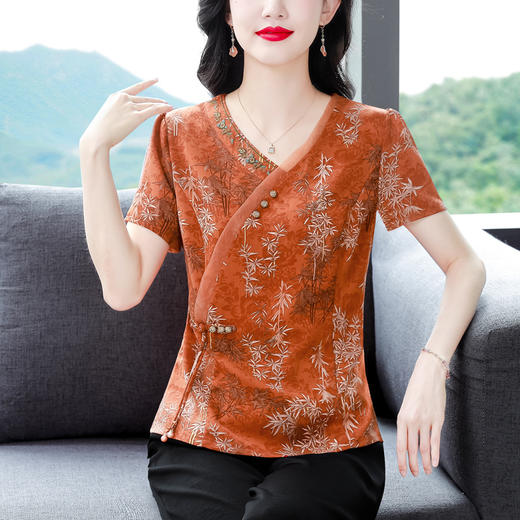 短袖翻领印花宽松显瘦修身大码上衣HT-N-B41-8230 商品图3