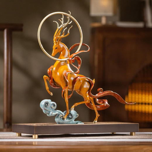 【6F】朱炳仁铜X敦煌美术研究所鹿王天尊 鹿王天尊小号 商品图2