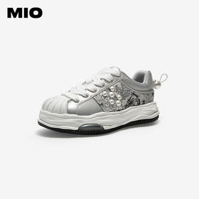MIO米奥秋季贝壳圆头时尚休闲鞋溶解面包厚底板鞋运动鞋女M244529336