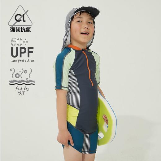 【代发】Uzmz有这么只【连体短袖短裤】防晒儿童连体泳衣女童冲浪服草莓点点11 商品图2