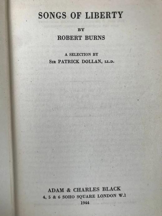 1944年 彭斯《自由之歌》 精装32开 商品图2