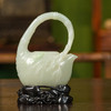 二十世纪 和田玉雕竹纹提梁壶摆件 商品缩略图0