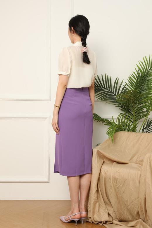 ANSUABEL 精致气质淑女翻领微透上衣 16274 商品图4