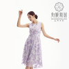 HJ2S15_紫薄汗色_连衣裙_四季_优雅复古雪纺晕染碎花无袖收腰显瘦中裙_高级女装_BERNIEELEN 伯妮斯茵 商品缩略图0