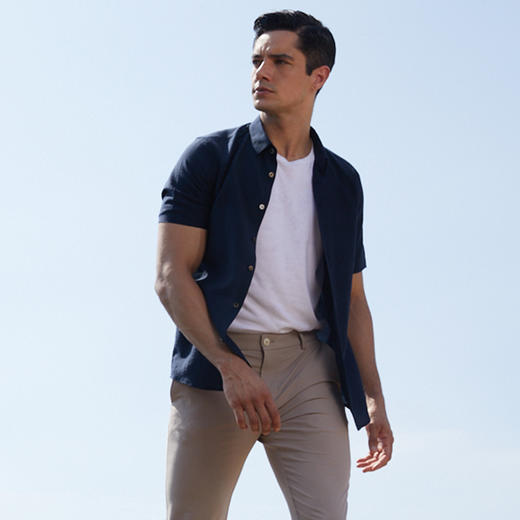 YvesFigarau伊夫·费嘉罗新款休闲短袖衬衫972418 商品图3