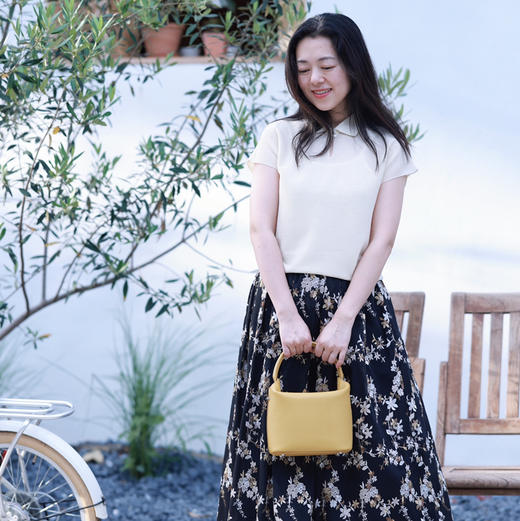 BEN by SONE｜斜挎手提牛皮桶包 商品图5