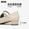 MIO米奥秋季珍珠链饰低跟单鞋韩系搭扣粗跟玛丽珍鞋女鞋M244443002 商品缩略图4