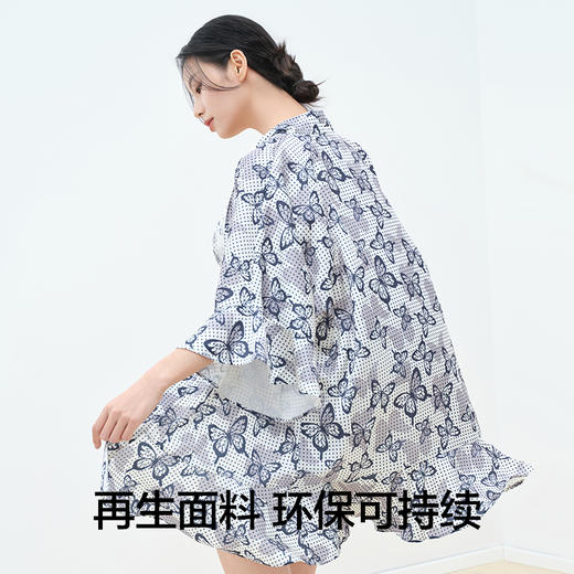 有棵树2024新款缎面纺丝抗皱女士睡袍-J7006 商品图2
