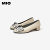 MIO米奥秋季圆头低跟时装单鞋蝴蝶钻饰时髦舒适浅口单鞋女M244443009 商品缩略图3