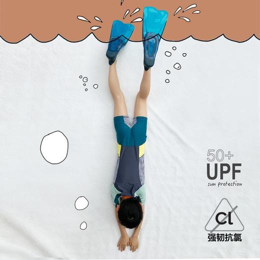 【代发】Uzmz有这么只【连体短袖短裤】防晒儿童连体泳衣女童冲浪服草莓点点11 商品图4