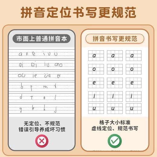 幼小学生【拼音定位练习纸】听写默写拼读练习拼音规范书写练习纸 商品图4