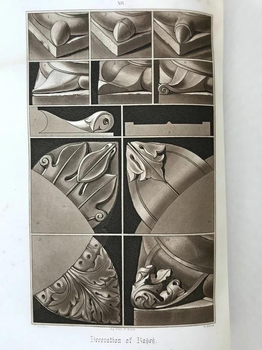 含藏书票！1886年 罗斯金《威尼斯之石》（全3卷）  约200幅版画插图 漆布精装大16开 商品图9