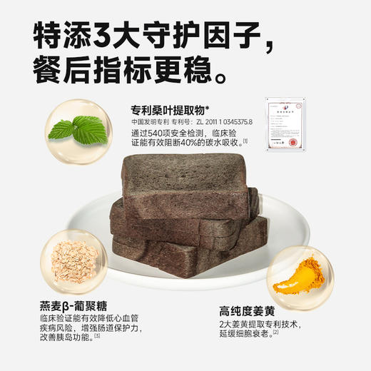 【9两健康】糖友厨房无糖精低升糖五黑吐司 商品图3