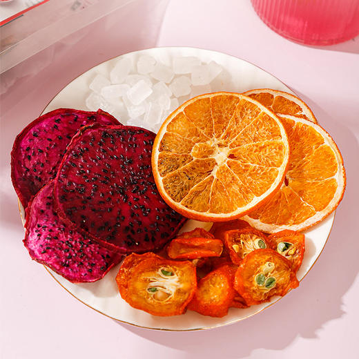 【告别奶茶！火龙果青桔香橙茶】果香弥漫，香甜可口，免煮清凉果干茶冰糖冲泡水喝的网红水果茶 商品图1