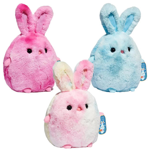 TS 玩具毛绒小兔子彩虹扎染10英寸玩偶 商品图0