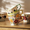 摩登主妇原创釉下彩马克杯家用早餐杯咖啡杯子复古陶瓷杯创意水杯 商品缩略图3