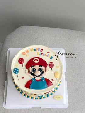 「男孩」手绘马里奥 白色底