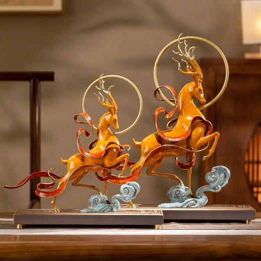 【6F】朱炳仁铜X敦煌美术研究所鹿王天尊 鹿王天尊小号 商品图1