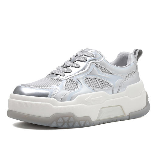 新款真皮网面拼接小白鞋运动休闲鞋LD2986 商品图4