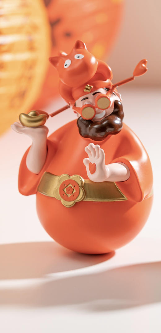 《四喜财神》20cm-橘红金腰 商品图3