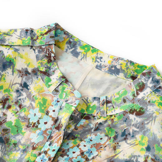 惊艳开场高级感立领衬衣大摆长裙WLZD2419110 商品图2