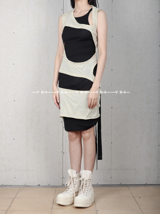 Rick Owens Drkshdw | LIDO长款珍珠色镂空上衣 商品图3