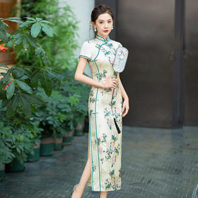 复古改良，高档真丝修身旗袍WXG-654