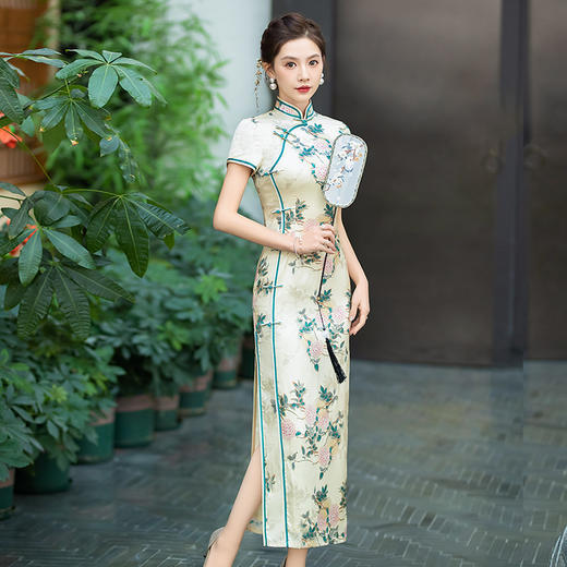 复古改良，高档真丝修身旗袍WXG-654 商品图0