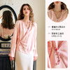 欧芮儿新中式盘扣衬衫开衫上衣夏2024新款斜门襟提花短外套女薄 商品缩略图3
