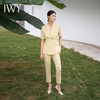 IWY/黄色西装套装短袖外套气质设计高端正装夏季正式场合职业装olC12202+P12202 商品缩略图4
