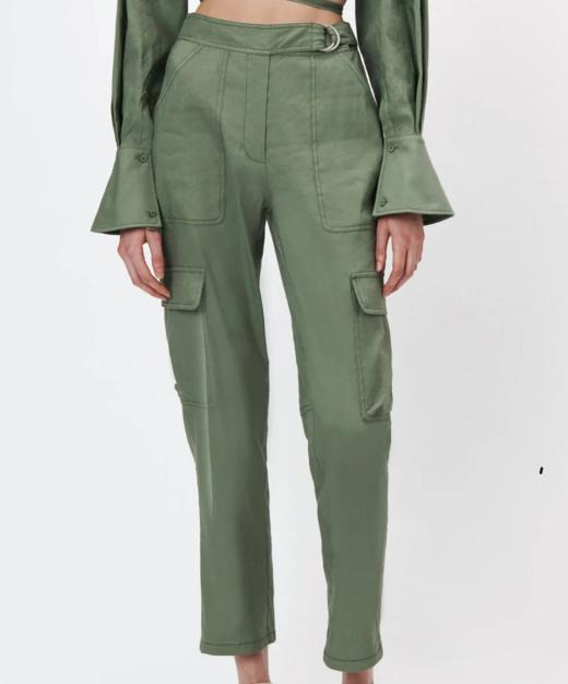 Jonathan Simkhai - Carolina Utility Pant - Nori - 女装 - 长裤 - 绿色 商品图0