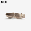 MIO米奥秋季韩系舒适粗跟浅口单鞋蝴蝶珍珠饰扣方头单鞋女M244465908 商品缩略图2