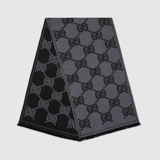 GUCCI 古驰 男士GG羊毛提花围巾 混色 598189 4G200 1460 商品图0
