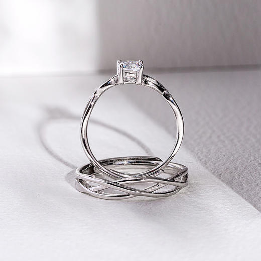 FANCI范琦 双生相伴对戒925银开口戒指设计感小众送女友礼物 商品图3