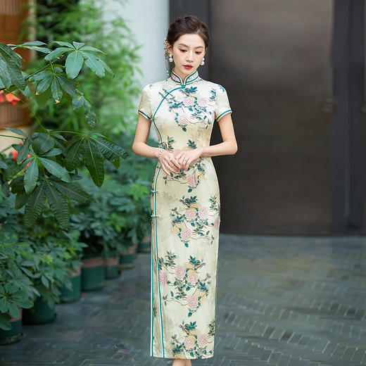 复古改良，高档真丝修身旗袍WXG-654 商品图2
