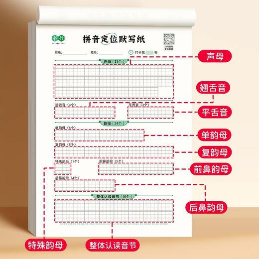 幼小学生【拼音定位练习纸】听写默写拼读练习拼音规范书写练习纸 商品图2