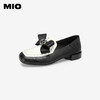 MIO米奥秋季圆头低跟乐福鞋复古珍珠时髦通勤厚底单鞋女鞋M244413668 商品缩略图1