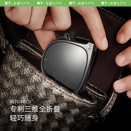 蕉下方圆中框折叠墨镜女FO31024防紫外线轻巧防晒开车偏光太阳镜 商品图1