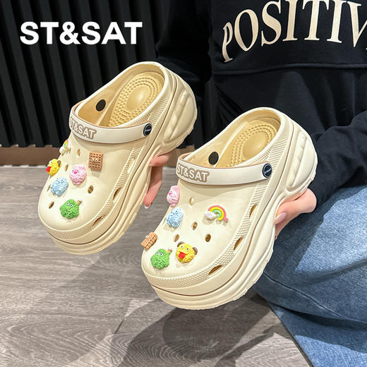 星期六休闲户外沙滩防滑厚底洞洞鞋SSC211014X 商品图2