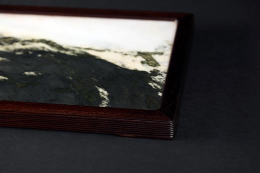 SDMG0046°大红酸枝嵌云石茶盘 商品图4