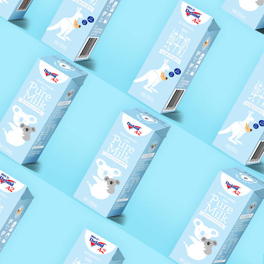 Theland纽仕兰澳洲进口A2β酪蛋白高钙全脂牛奶儿童奶蓝色礼盒装200ml*10支*3提 商品图7