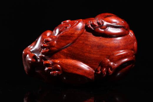 GJXJ0108°印度小叶紫檀手作登天貔貅摆件 商品图3