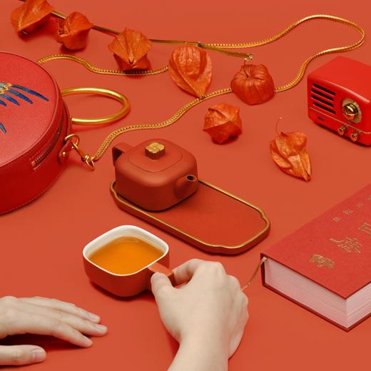 四合如意 茶具套装 珊瑚橙 商品图2