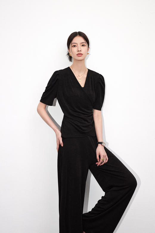 漆黑色T恤HJ2T40 商品图2