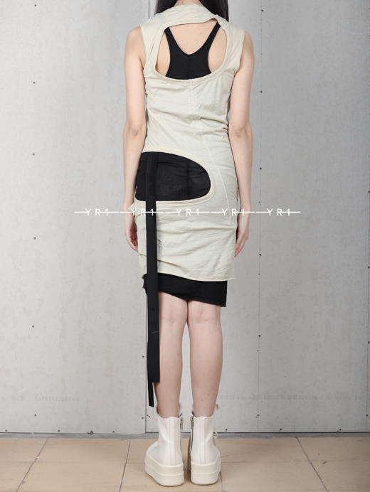 Rick Owens Drkshdw | LIDO长款珍珠色镂空上衣 商品图2