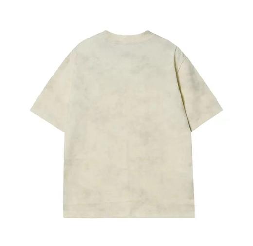 新款彩色吗印花男女同款短袖百搭潮流休闲上衣复古宽松T恤 商品图1